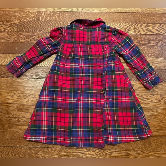 GAP Red Plaid Collared Button Down Dress Size 4 - Picture 6 of 9